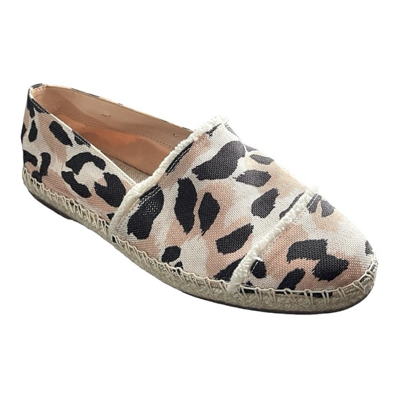 Schutz Leopard Canvas Espadrille Flats | Boho Summer Slip-On | Size 7.5 - Picture 6 of 10